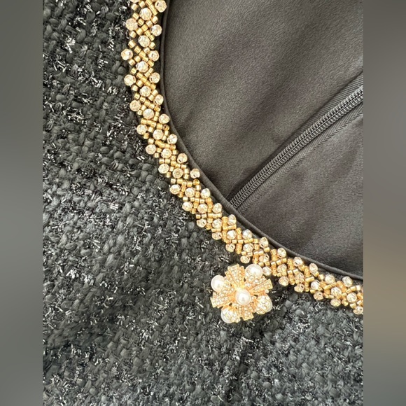 Self Portrait BLACK BOUCLE MINI DRESS - Picture 3 of 3